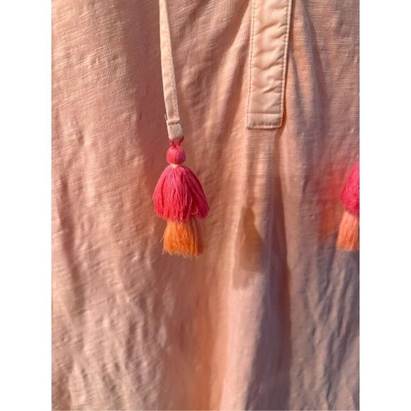 Vineyard Vines Pinky Peach Tassel Tie Cap Sleeve Tunic Dress sz XS EUC - Picture 3 of 7